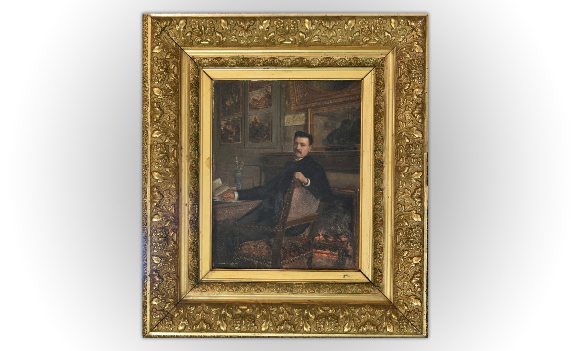 Ernest Rupin, huile sur toile, Alexandre Bertin, fin 19e siècle.