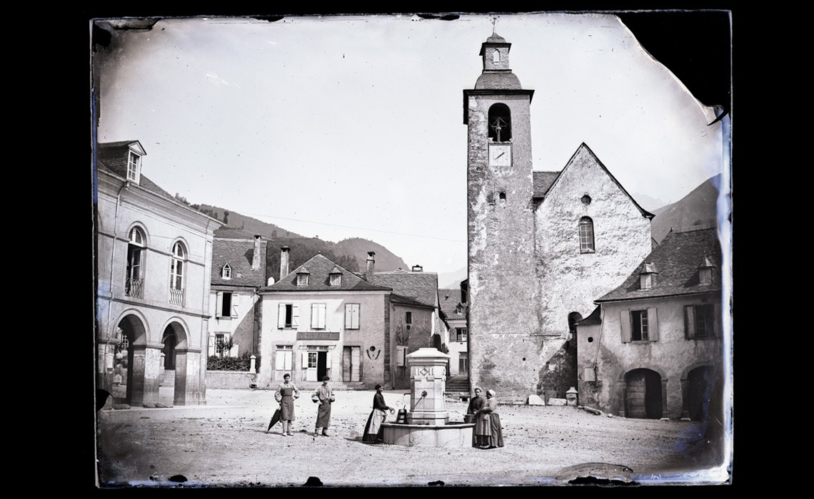 Paysage (Bedous, Pyrénées-Atlantiques), cliché d'Ernest Rupin numérisé par Les Films du Genièvre.