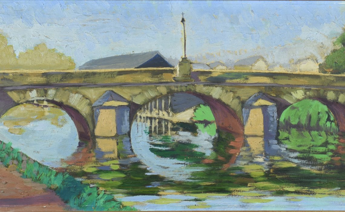 Le pont Cardinal, huile sur toile de Marie-Madeleine Macary, 1925-1960.