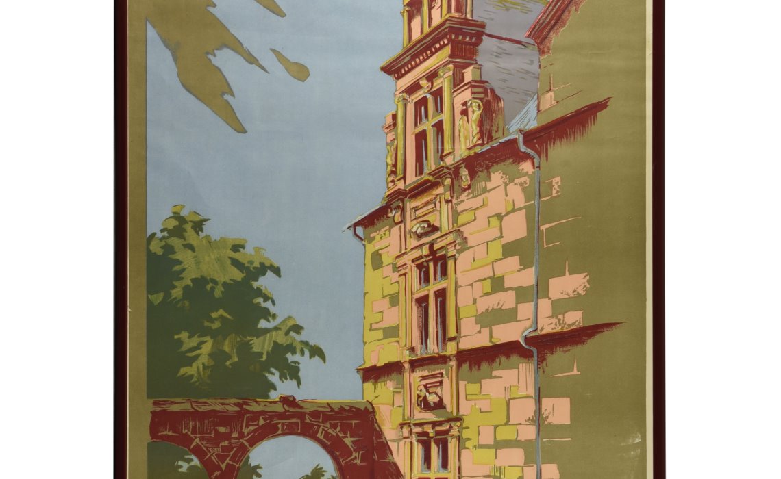 Brive-la-Gaillarde, centre de tourisme, affiche d’Alo, Imprimerie Lucien Serre, Chemin de Fer de Paris à Orléans, 1930.